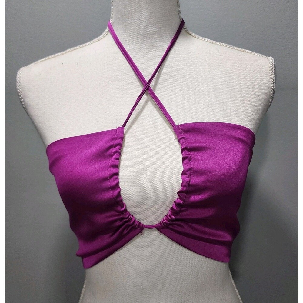 Mable Laylah Crop Top Blouse Pink Fuchsia Sizes Small